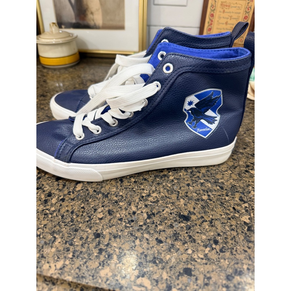 Harry Potter Ravenclaw High Top Sneakers Navy Blue Faux‎ Leather woman's  9